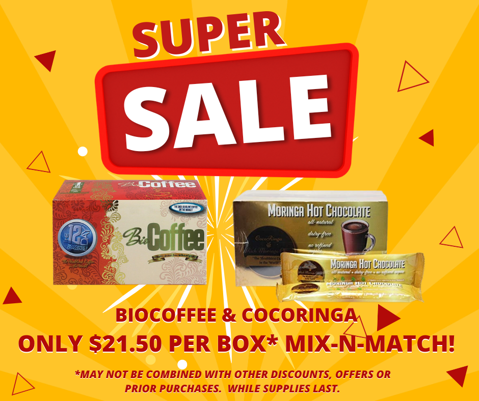 BioCoffee and CocoRinga sale flyer