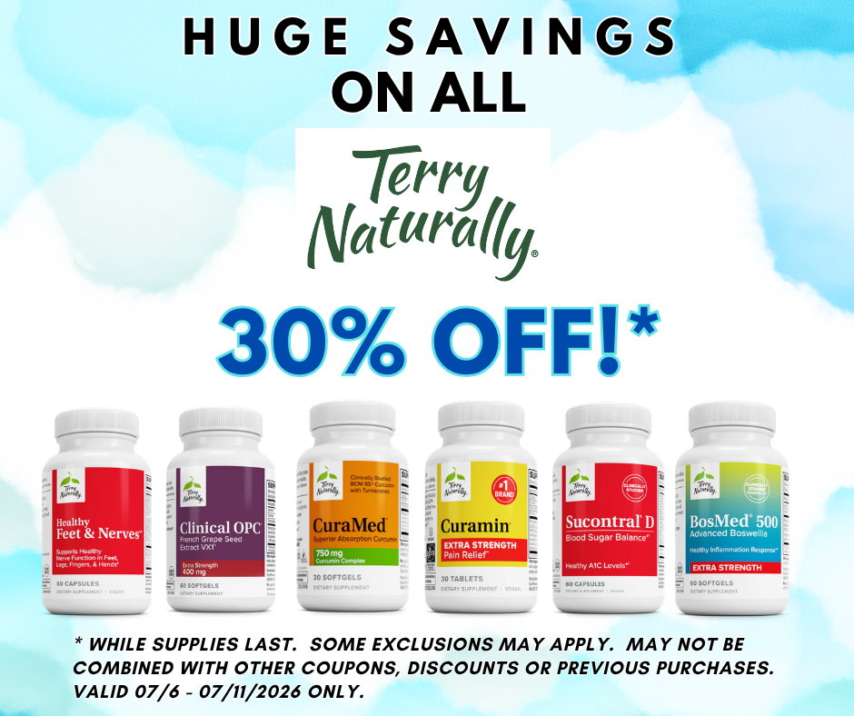 Terry Naturally 30 percent off promotion